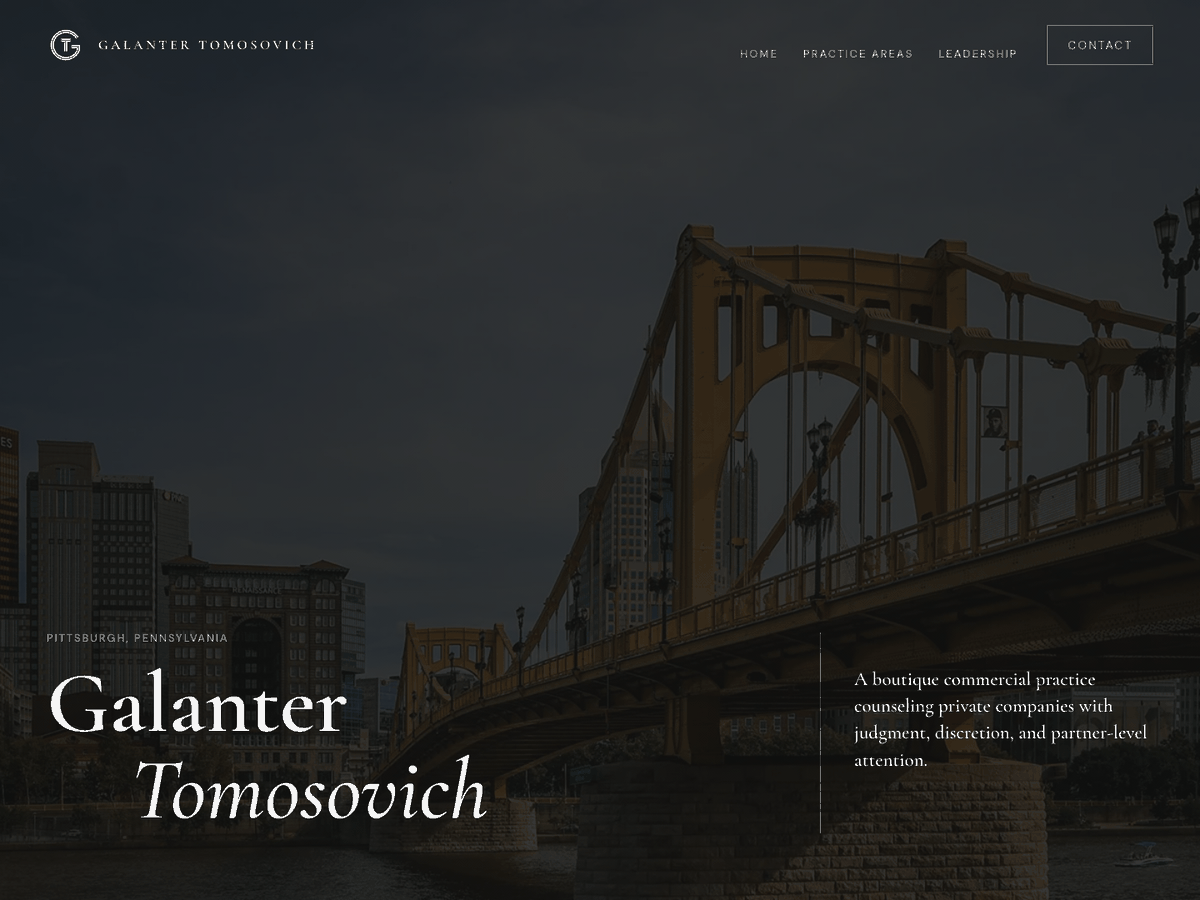 Galanter Tomosovich law firm website
