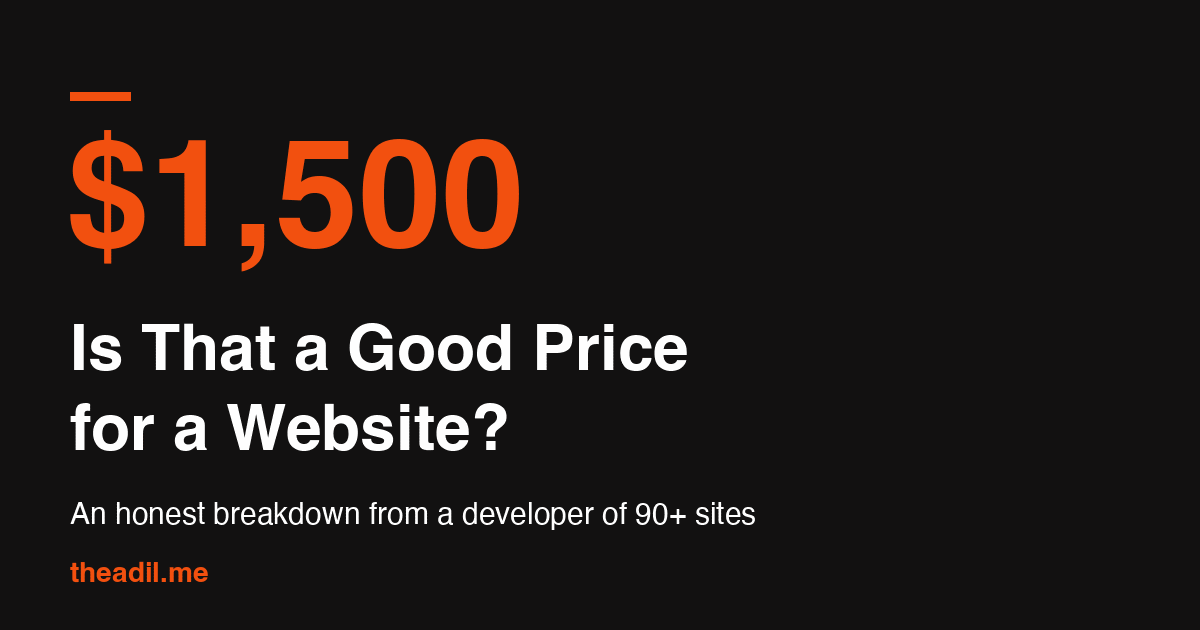 Is $1,500 a Good Price for a Website? An Honest Breakdown
